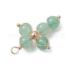 Pendentifs en aventurine vert naturel&nbsp;PALLOY-JF02885-01