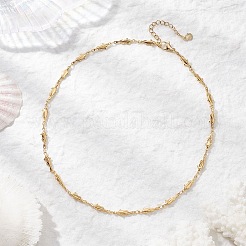 Collares de cadena de eslabones de pez de latón para mujer&nbsp;NJEW-JN05521