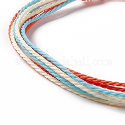 Set di 4 braccialetti di perline intrecciati in lega e vetro a 4 stili&nbsp;BJEW-B065-09B