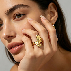 Anillos abiertos de acero inoxidable 304 para mujer&nbsp;WGF0965-01