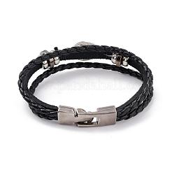 Multi-Strang-Armbänder Lederband&nbsp;BJEW-D423-06A