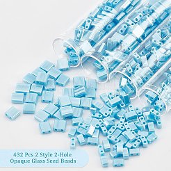 432 Stück undurchsichtige Glas-Saatperlen im 2-Stil mit 2 Löchern&nbsp;SEED-NB0001-71