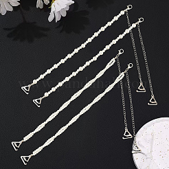 2 Paar 2 Stile ABS-Kunststoff Imitation Perlenkette rutschfeste BH-Träger&nbsp;FIND-CY0001-25