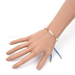 Pulseras deslizantes de cordón de nylon ajustables&nbsp;BJEW-JB05453-02