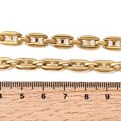 Collares de cadena de eslabones de acero inoxidable 304 para mujer&nbsp;LS-NJEW-G197-01G-02