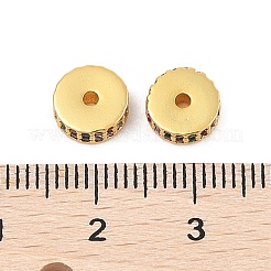 Cremagliera placcatura micro ottone spianare perline zirconi&nbsp;KK-F879-14G
