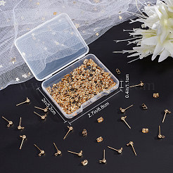 80 perno per orecchini a sfera in acciaio inossidabile 304&nbsp;DIY-CN0002-05