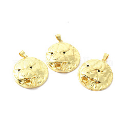 Estante de placas micro latón allanan colgantes de circonio cúbico&nbsp;KK-F852-10G