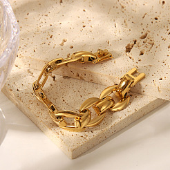 Bracelets classiques à maillons ovales en acier inoxydable 304 pour unisexe&nbsp;KZ4634-3