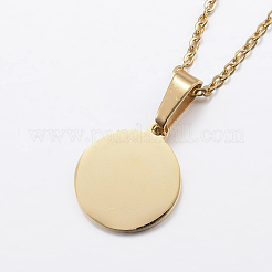 Collane con ciondolo in acciaio inossidabile 304&nbsp;NJEW-J053-03G
