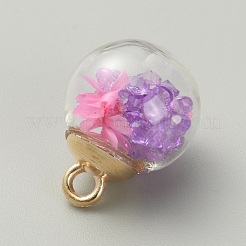 Pendenti a sfera in vetro trasparente&nbsp;GLAA-TAC0005-002C
