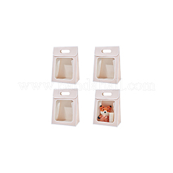 Sacchetti regalo pieghevoli in carta con finestra&nbsp;ABAG-WH0045-20C