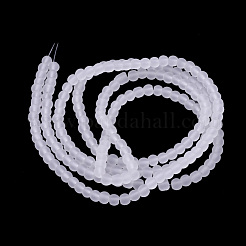 Brins de perles de verre transparentes avec peinture à cuisson&nbsp;GLAA-S031-4mm-13