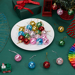 30 pendentif boule disco en verre et mousse&nbsp;HJEW-ME0001-13