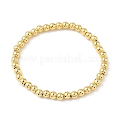 Stretch-Armbänder aus Messing mit runden Perlen für Männer und Frauen&nbsp;BJEW-B148-05C-G