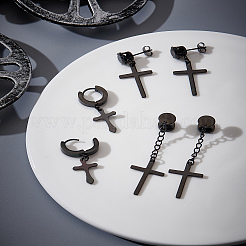 6 Stück 3 Stil 304 Edelstahl Ohrring-Sets&nbsp;EJEW-LP0001-39