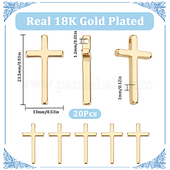 Colgantes de latón 20pcs&nbsp;KK-SC0005-83