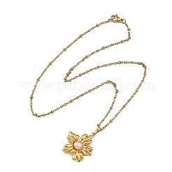 Colliers pendentifs en acier inoxydable 304 et perles naturelles&nbsp;NJEW-JN06379