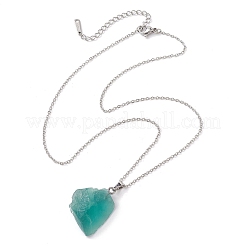 Colliers à pendentif en fluorite naturelle brute brute&nbsp;NJEW-JN04637-03