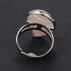 Verstellbare Edelstein-Messingringe&nbsp;X-RJEW-N024-02H