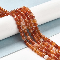 Chapelets de perles en agate à rayures naturelles/agates à bandes&nbsp;G-A246-8mm-03