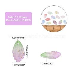 120pcs 12 Farben transparente Glasanhänger&nbsp;GLAA-PH0001-39