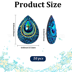 50 Stück Harz Cabochons&nbsp;CRES-GF0001-07A