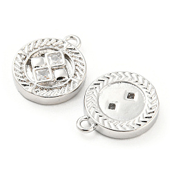 Breloques en laiton avec zircone cubique de micro pave&nbsp;KK-E090-31P