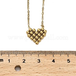 Halsketten mit Herzanhänger aus 304 Edelstahl für Damen und Herren&nbsp;LS-NJEW-Q028-11G