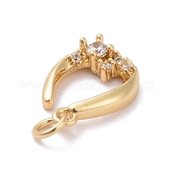 Placage de rack pendentifs en zircone cubique clair en laiton&nbsp;KK-M229-30G