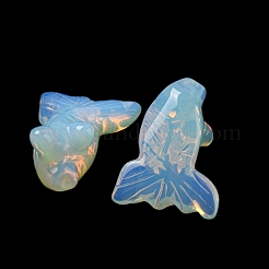 Aus Opalit geschnitzte Goldfischfiguren&nbsp;DJEW-D012-08M