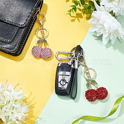 2 porte-clés en alliage de zinc avec strass&nbsp;KEYC-BC0001-13