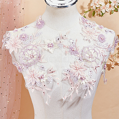 Fleur polyester broderie coudre sur des appliques&nbsp;DIY-WH20010-37B