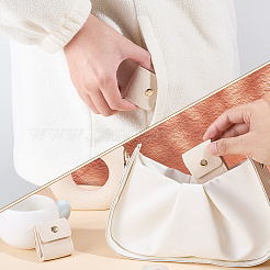 Organizador de joyas enrollable de cuero sintético con un bolsillo y botones a presión de metal dorado.&nbsp;ABAG-WH0048-69A