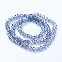 Chapelets de perles en verre transparent électrolytique&nbsp;X-EGLA-A034-T6mm-Y02