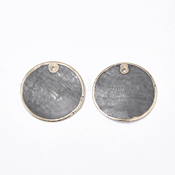 Rand vergoldete Capiz Shell Anhänger&nbsp;SHEL-S276-36