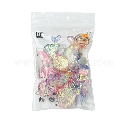 8 pièces 4 styles pendentifs en résine transparente sur le thème de l'océan&nbsp;CRES-FS0001-17