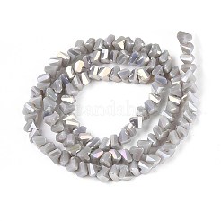 Electrochapa hilos de abalorios de vidrio opacas&nbsp;GLAA-N022-4mm-21