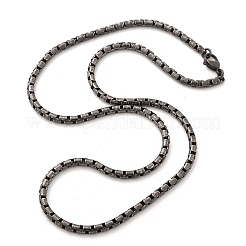Colliers à maillons Boston en acier inoxydable 304 pour femmes et hommes&nbsp;NJEW-A033-03F-AS