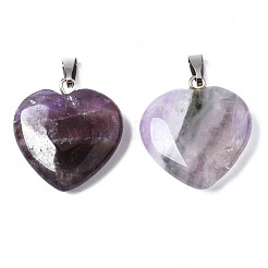 Natürlichen Amethyst Edelsteinanhänger&nbsp;G-S364-081A-01