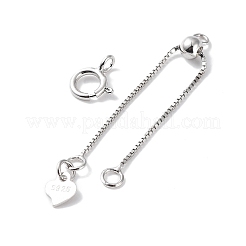 925 argento sterling rodiato termina con catene&nbsp;STER-P050-04P