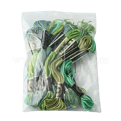12 Knäuel 6 Farben 6-lagiges Polyester-Stickgarn&nbsp;OCOR-FS0001-01B-04