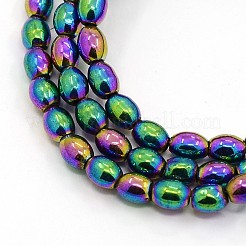 Trendy unisex magnetischen synthetischen Hämatit Fass Perlenketten&nbsp;NJEW-O011-01C