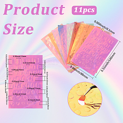 Aurora Laser Glas Papier Nail Art Aufkleber Aufkleber&nbsp;MRMJ-WH20003-08