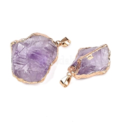 Pendentifs en améthyste naturelle brute brute&nbsp;G-T138-174B