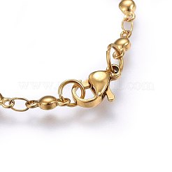Braccialetti con ciondoli in acciaio inossidabile 304&nbsp;BJEW-H579-13G