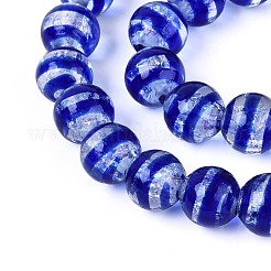 Perles à la main en verre de feuille brins&nbsp;FOIL-N033-05B