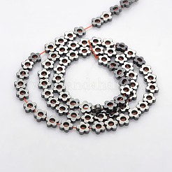 Electroplate non magnetici ematite sintetico fili di perline&nbsp;G-J217C-02