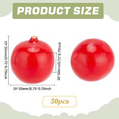 50 Stück Obst-Miniatur-Ornamente&nbsp;DJEW-PH0001-54