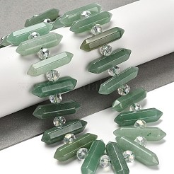 Natürliche grüne Aventurin Doppel-Ended Point Perlen Stränge&nbsp;G-H069-B14-01